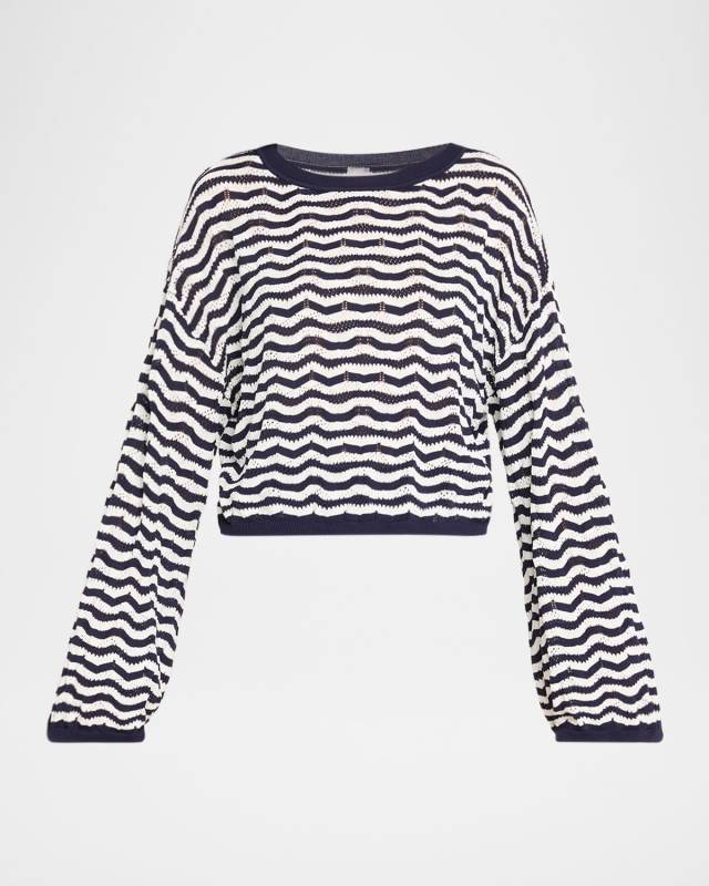 Palmer Striped Crochet Top